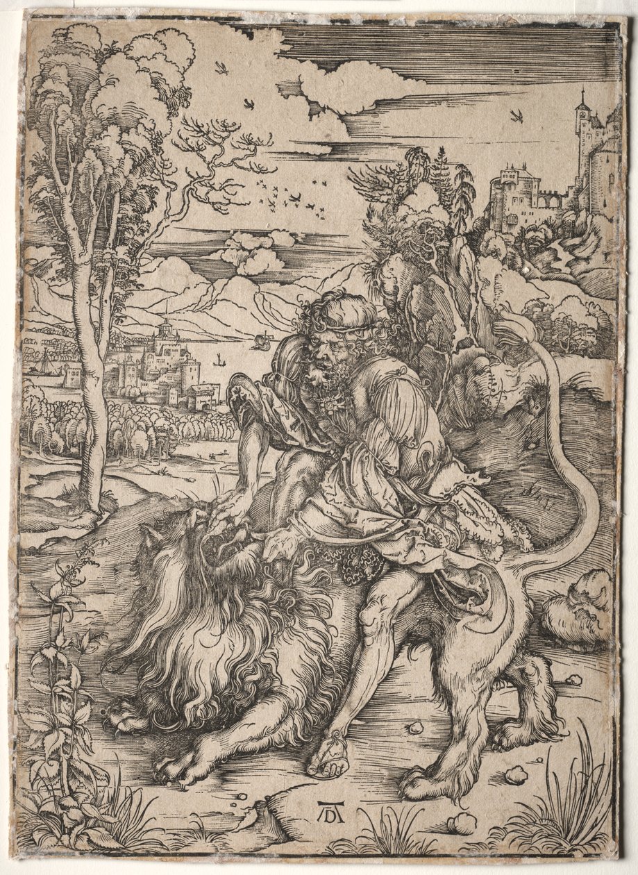 Samson zabija lwa autorstwa Albrecht Dürer