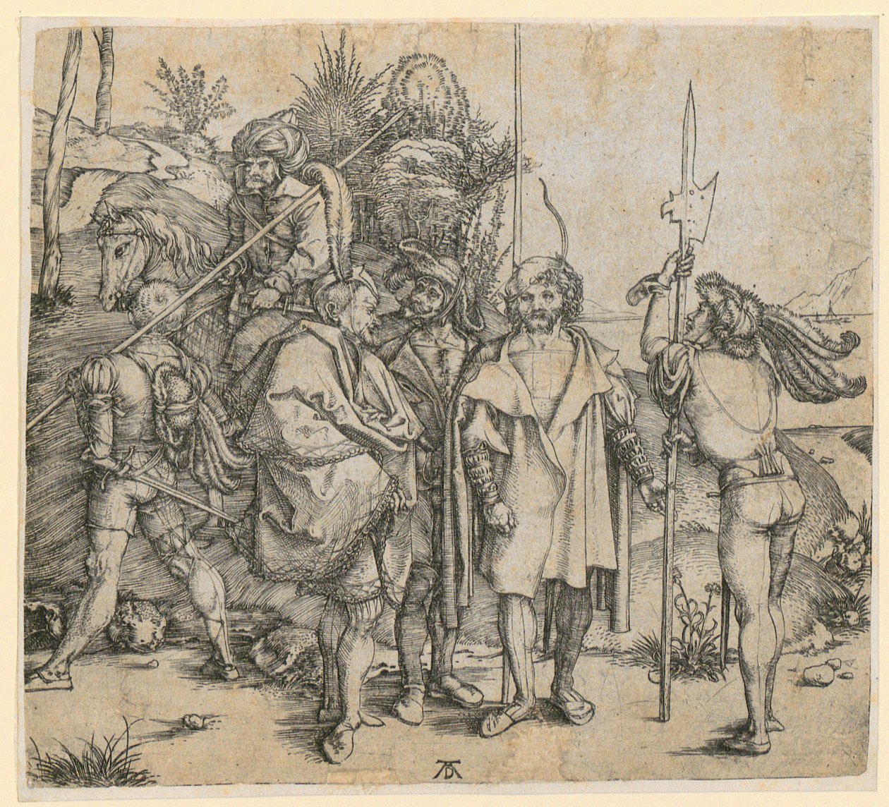 Sześciu żołnierzy autorstwa Albrecht Dürer