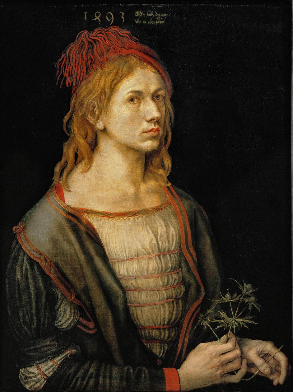 Autoportret z osetem autorstwa Albrecht Dürer