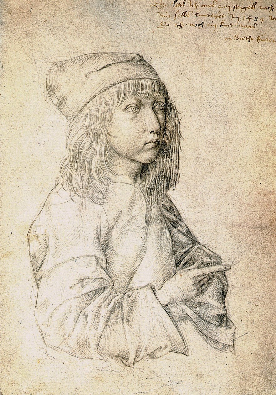 Autoportret w wieku trzynastu lat autorstwa Albrecht Dürer