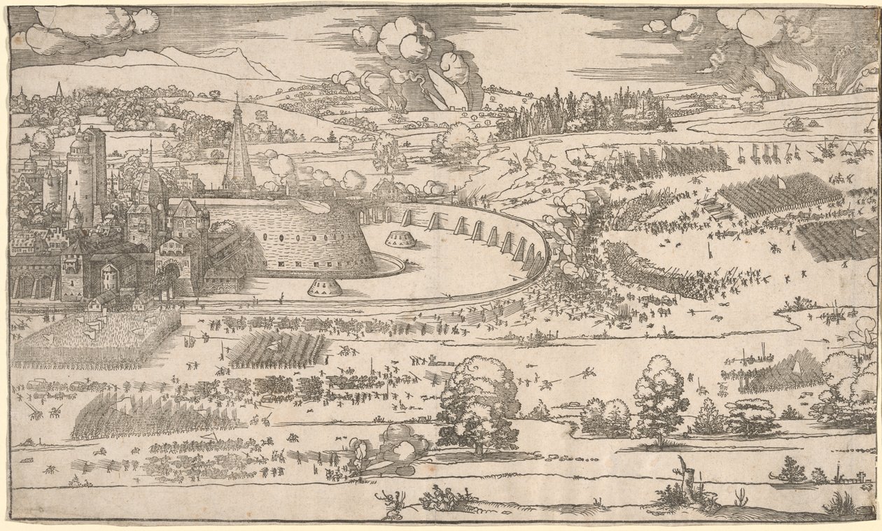 Oblężenie fortecy: odpowiednia część. autorstwa Albrecht Dürer