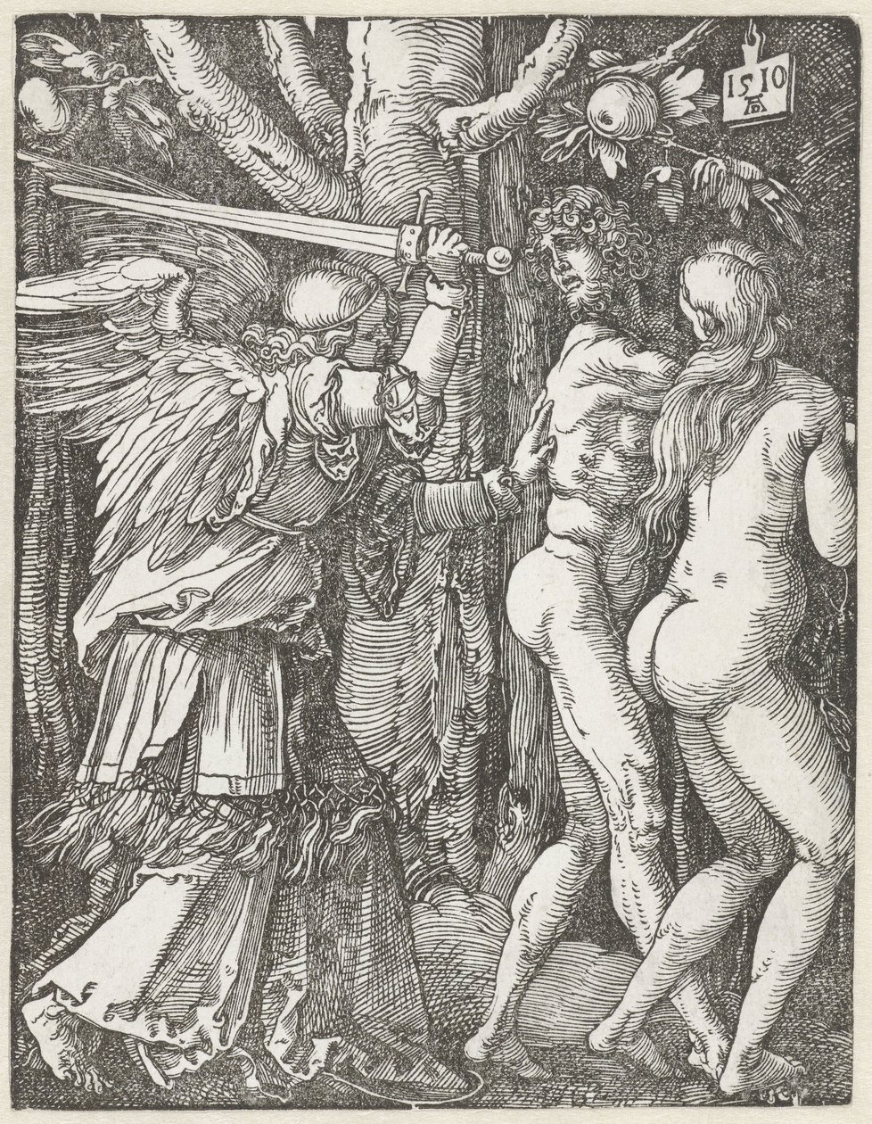 Mała Pasja: 2. Wygnanie z Raju autorstwa Albrecht Dürer