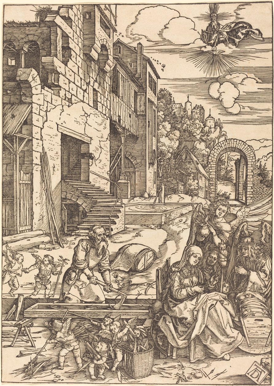 Pobyt Świętej Rodziny w Egipcie autorstwa Albrecht Dürer