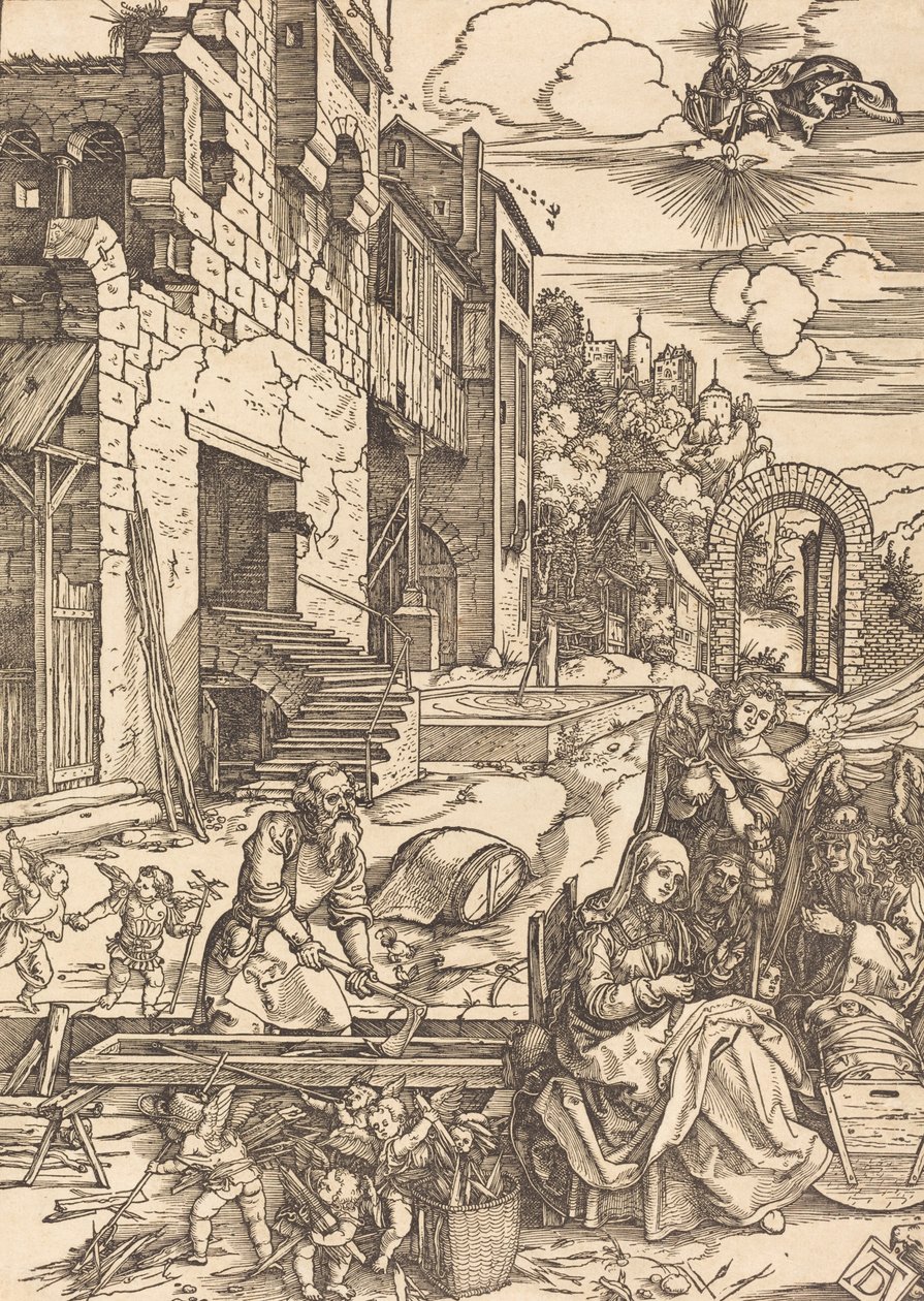Pobyt Świętej Rodziny w Egipcie, ok. godz. 1504. autorstwa Albrecht Dürer