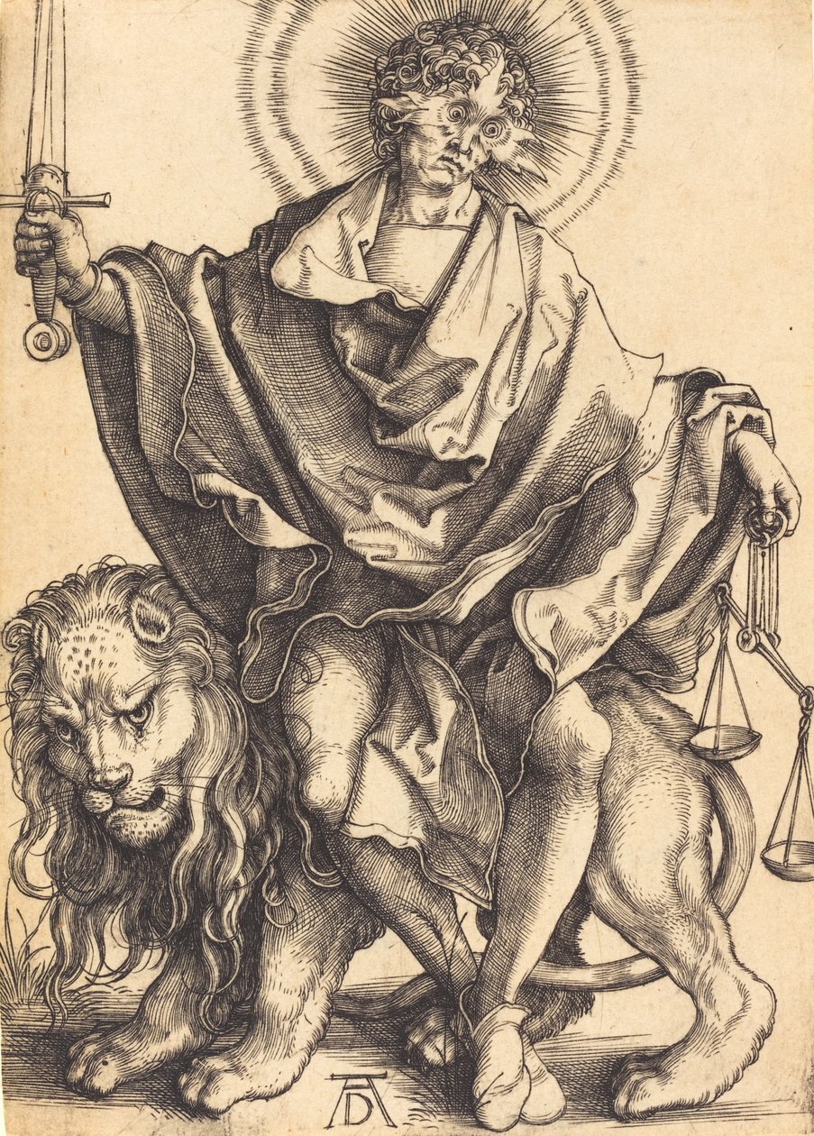 Słońce Prawości, ok. godz. 14991500. autorstwa Albrecht Dürer