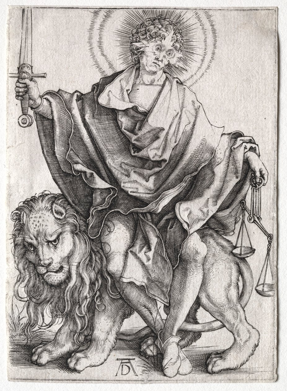 Syn Sprawiedliwości, ok. 1500. autorstwa Albrecht Dürer