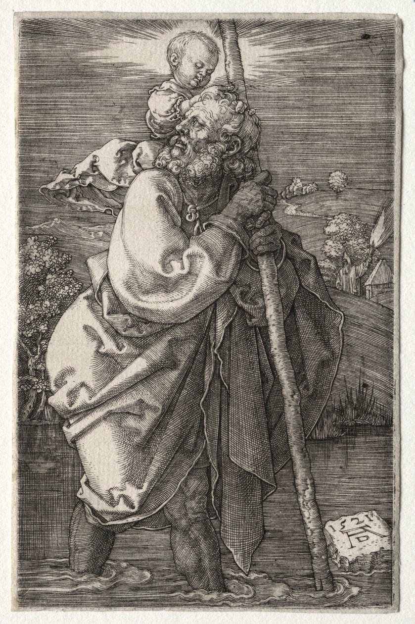 Św. Krzysztof, zwrócony w lewo, 1521. autorstwa Albrecht Dürer