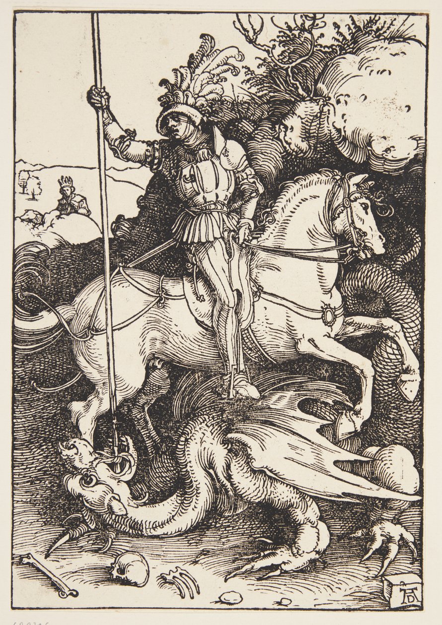 Św. Jerzy zabija smoka autorstwa Albrecht Dürer