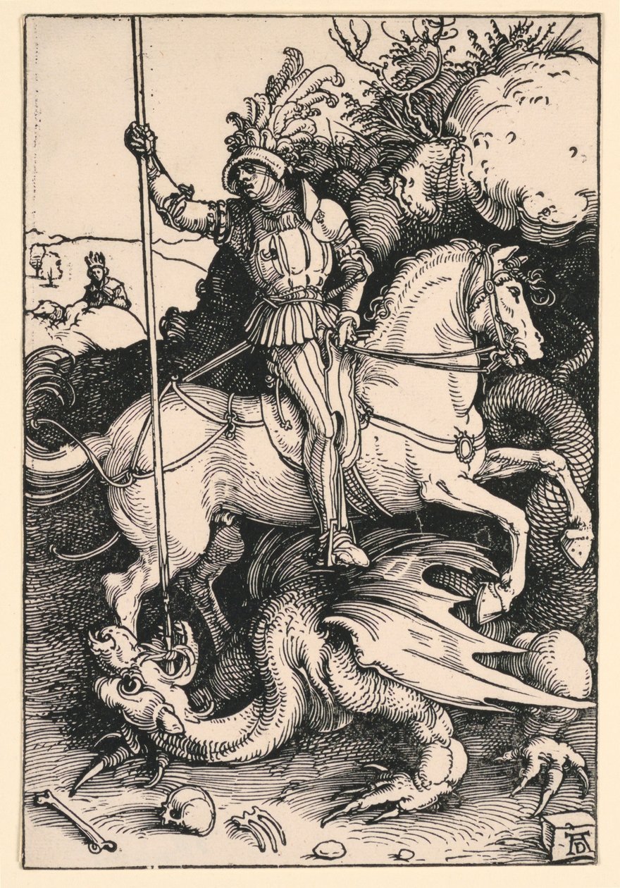 Św. Jerzy zabija dr autorstwa Albrecht Dürer