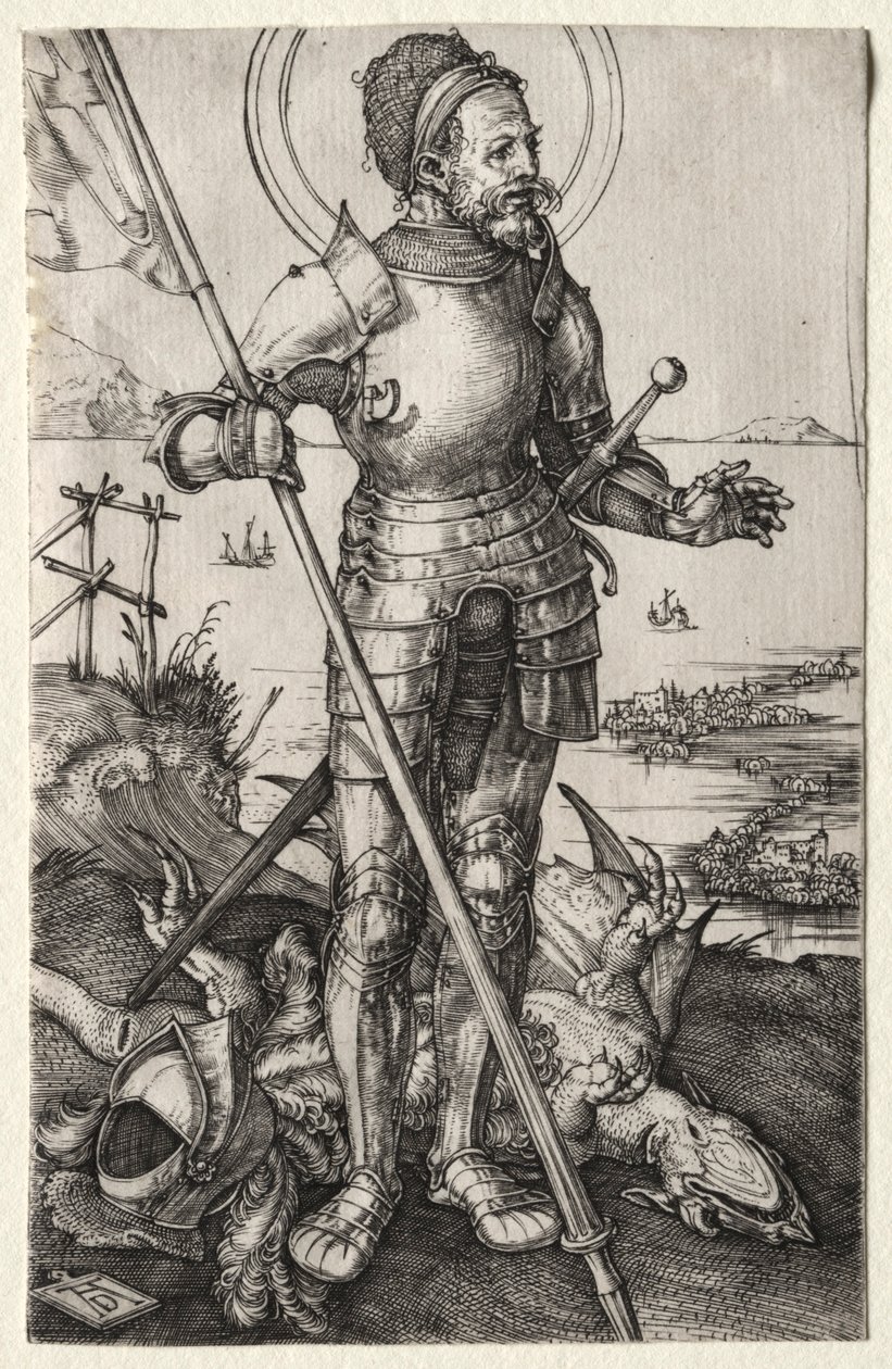 St George na piechotę, c. 1504-1505. autorstwa Albrecht Dürer