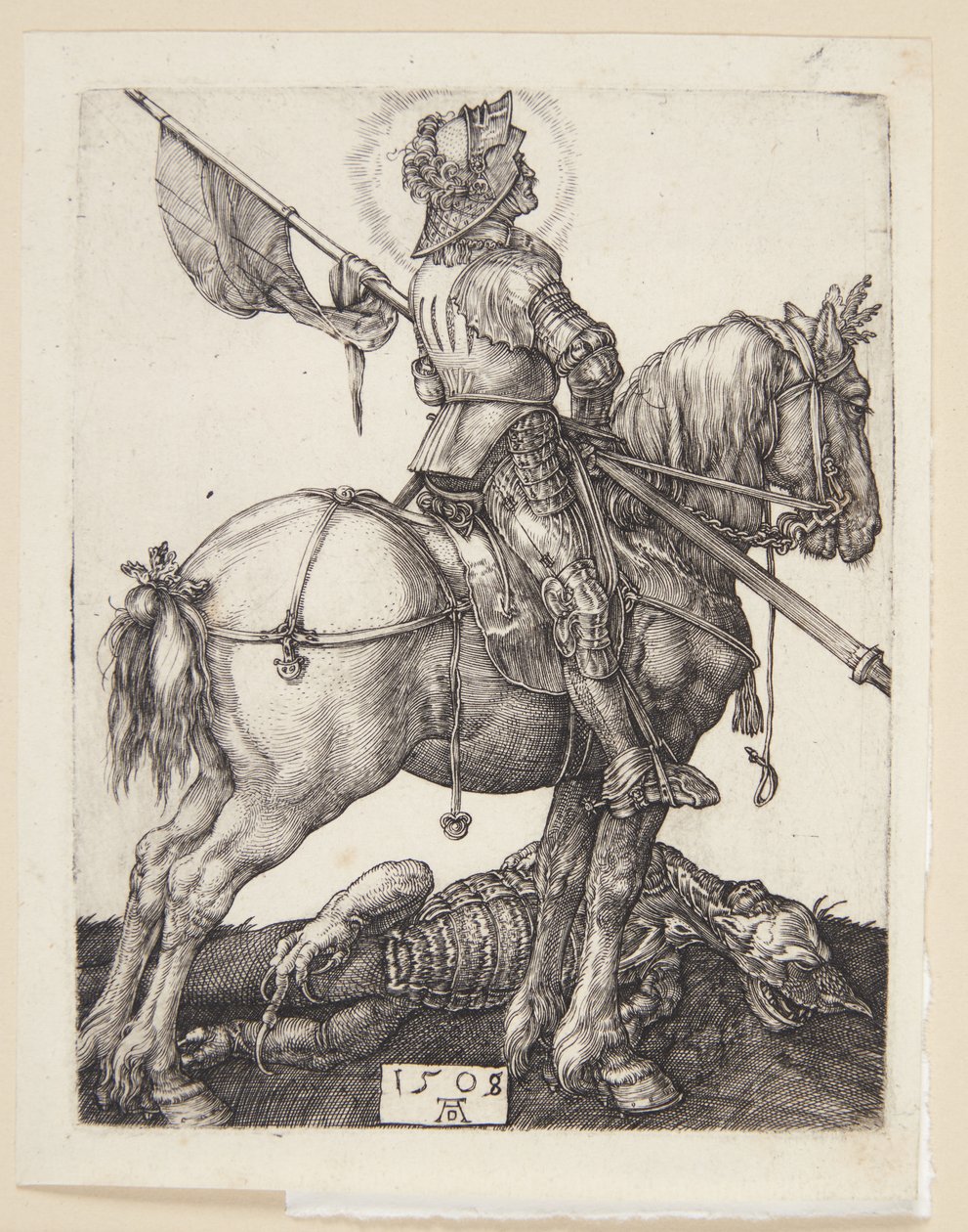 Św. Jerzy na koniu autorstwa Albrecht Dürer