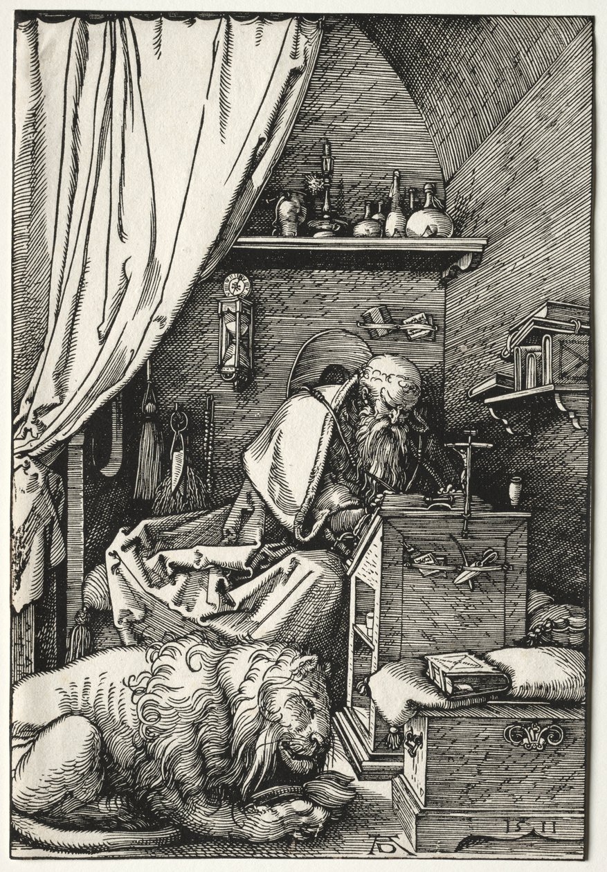 Św. Hieronim w swojej celi autorstwa Albrecht Dürer