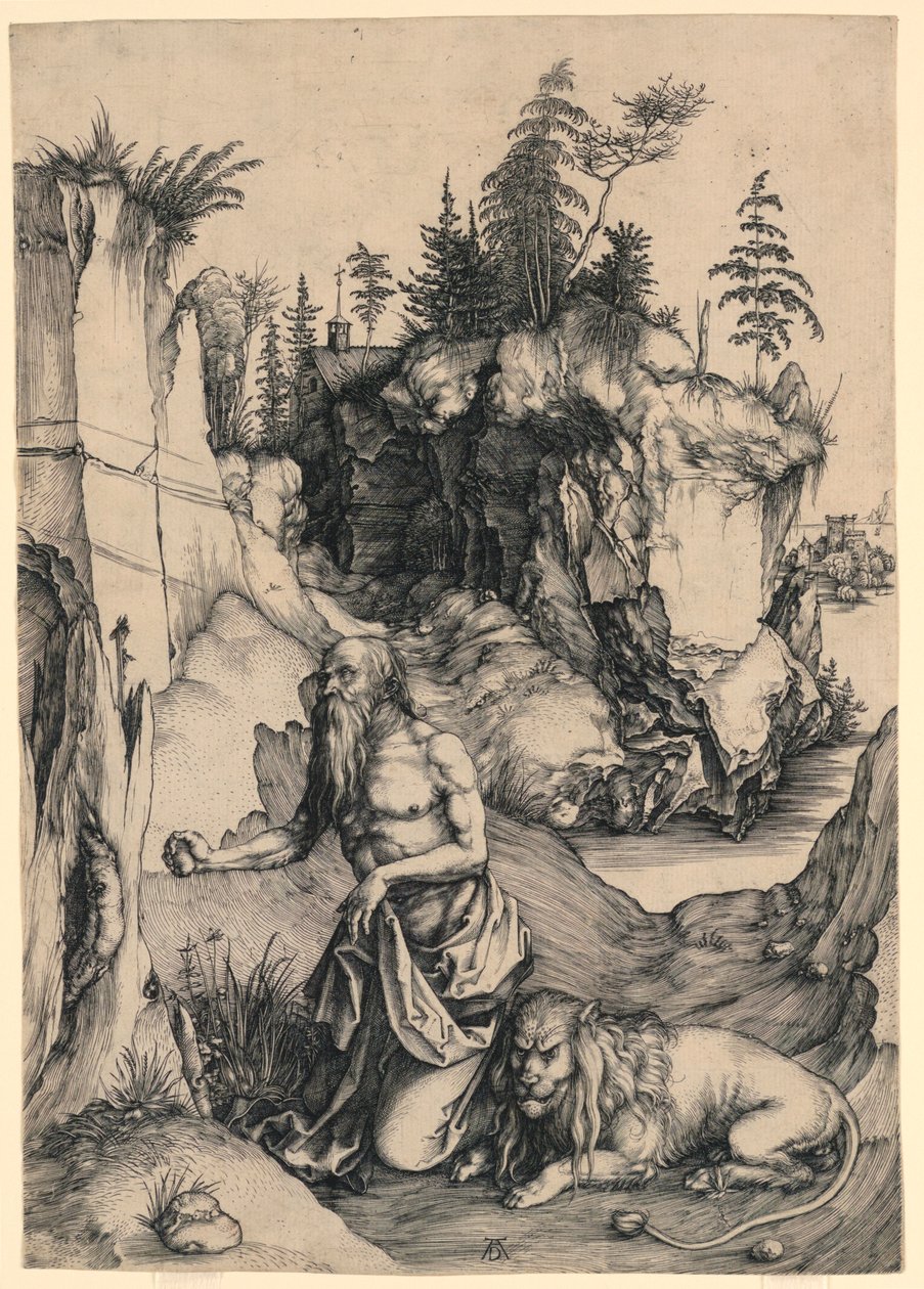 Św. Hieronim w pokucie autorstwa Albrecht Dürer