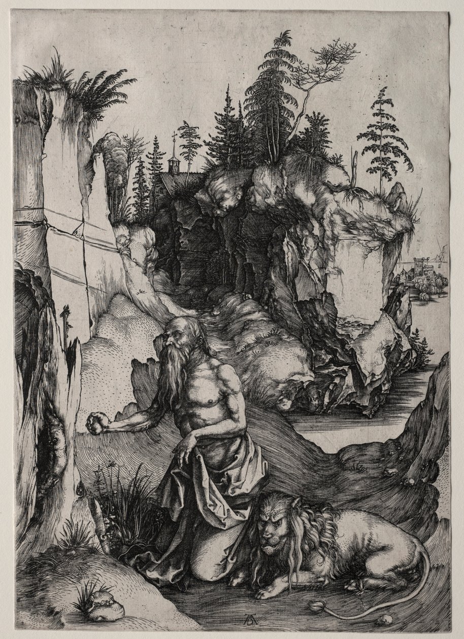 Św. Hieronim w pokucie 1497. autorstwa Albrecht Dürer