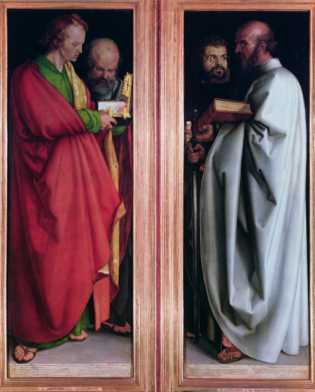 Św. Jan ze św. Piotrem i św. Pawłem ze św. Markiem, 1526 autorstwa Albrecht Dürer