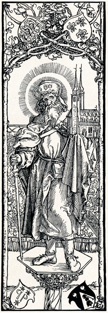 Św Sebaldus na stolicy, 1906 autorstwa Albrecht Dürer