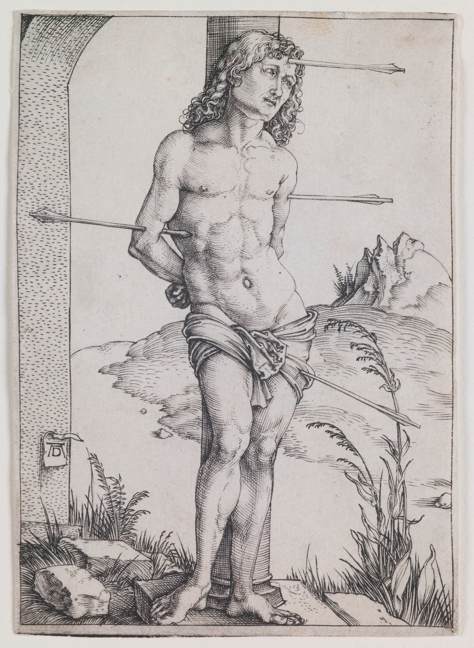 Święty Sebastian przy kolumnie autorstwa Albrecht Dürer