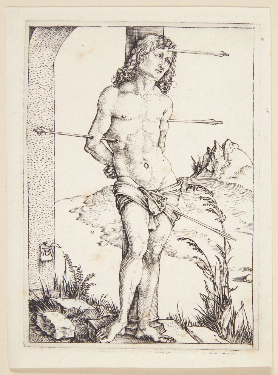 Św. Sebastian przy kolumnie autorstwa Albrecht Dürer