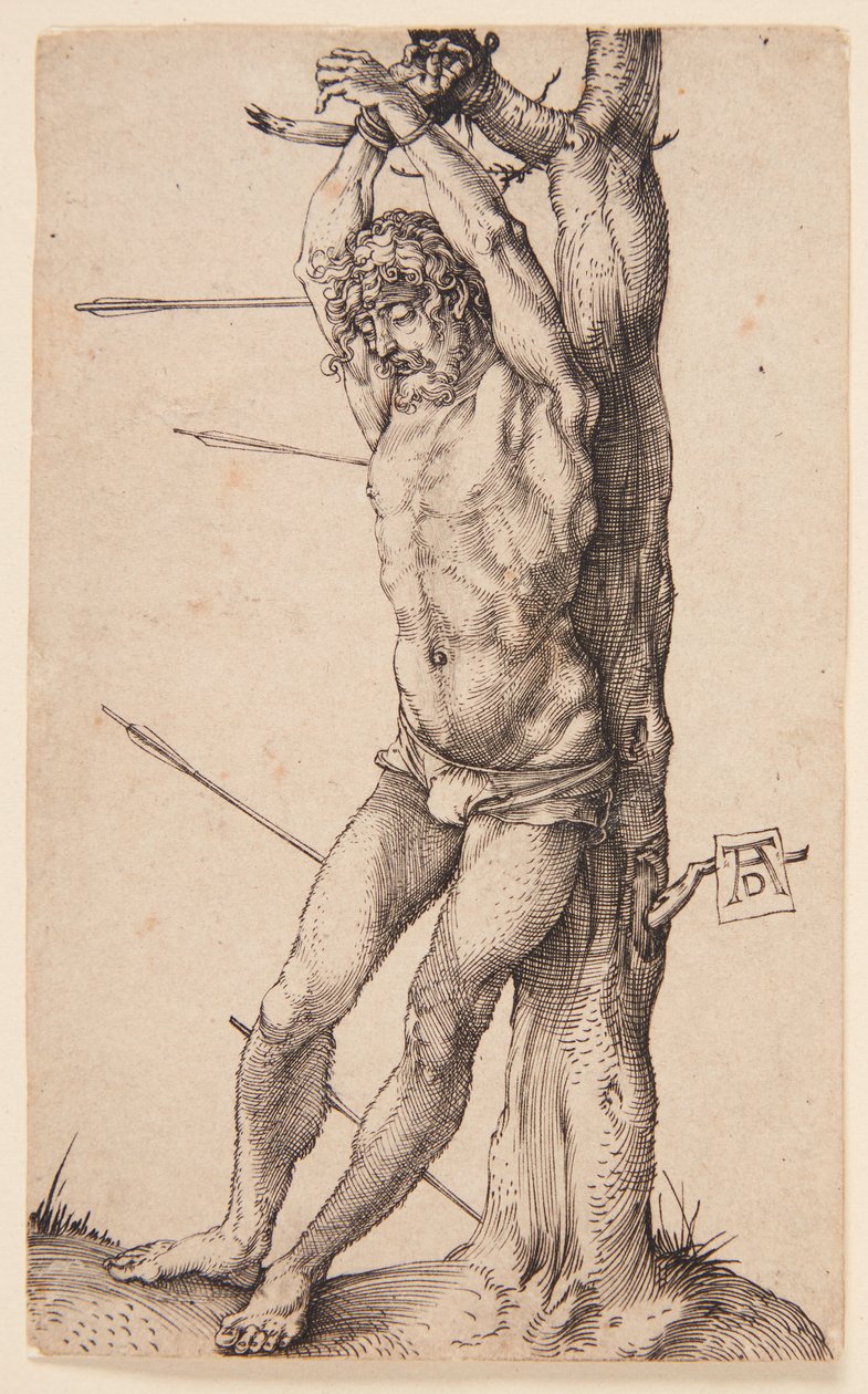 Święty Sebastian przy drzewie autorstwa Albrecht Dürer