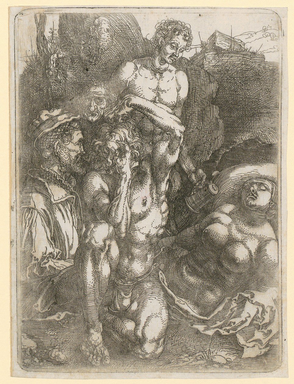 Arkusz studiów z pięcioma postaciami autorstwa Albrecht Dürer