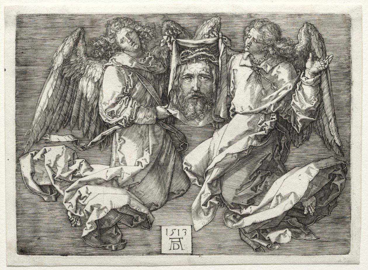 Sudarium wyświetlane przez dwa anioły autorstwa Albrecht Dürer