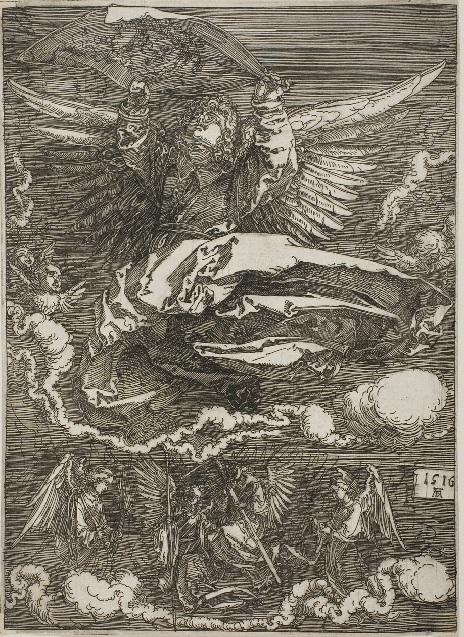 Sudarium rozprzestrzenione przez anioła autorstwa Albrecht Dürer