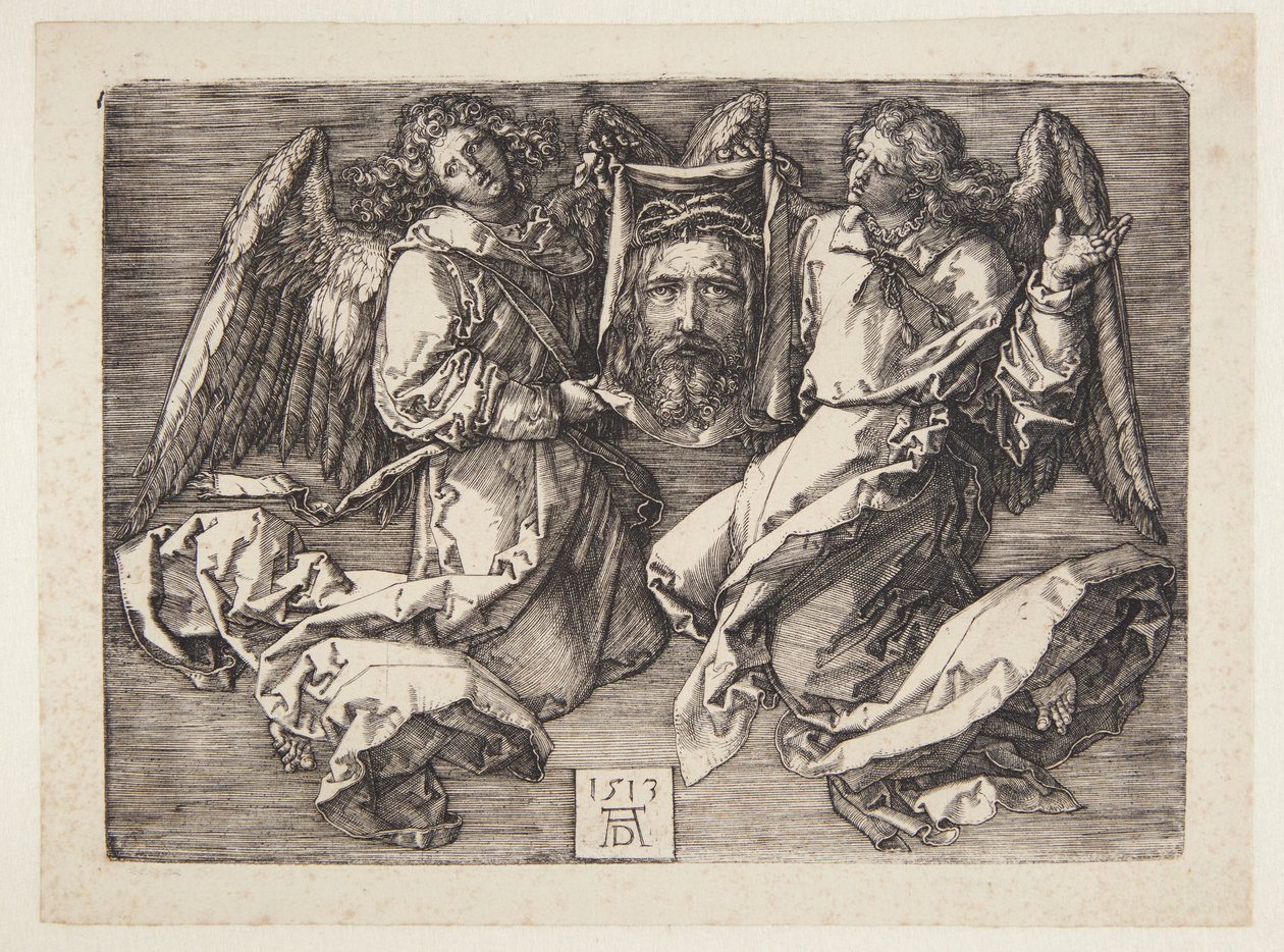 Sudarium wystawione przez dwa anioły autorstwa Albrecht Dürer