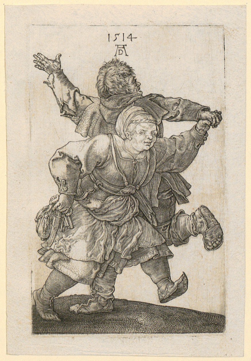 Tańcząca para chłopska autorstwa Albrecht Dürer
