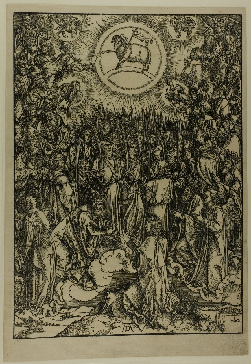 Adoracja Baranka - Hymn Wybranych, z Apokalipsy autorstwa Albrecht Dürer