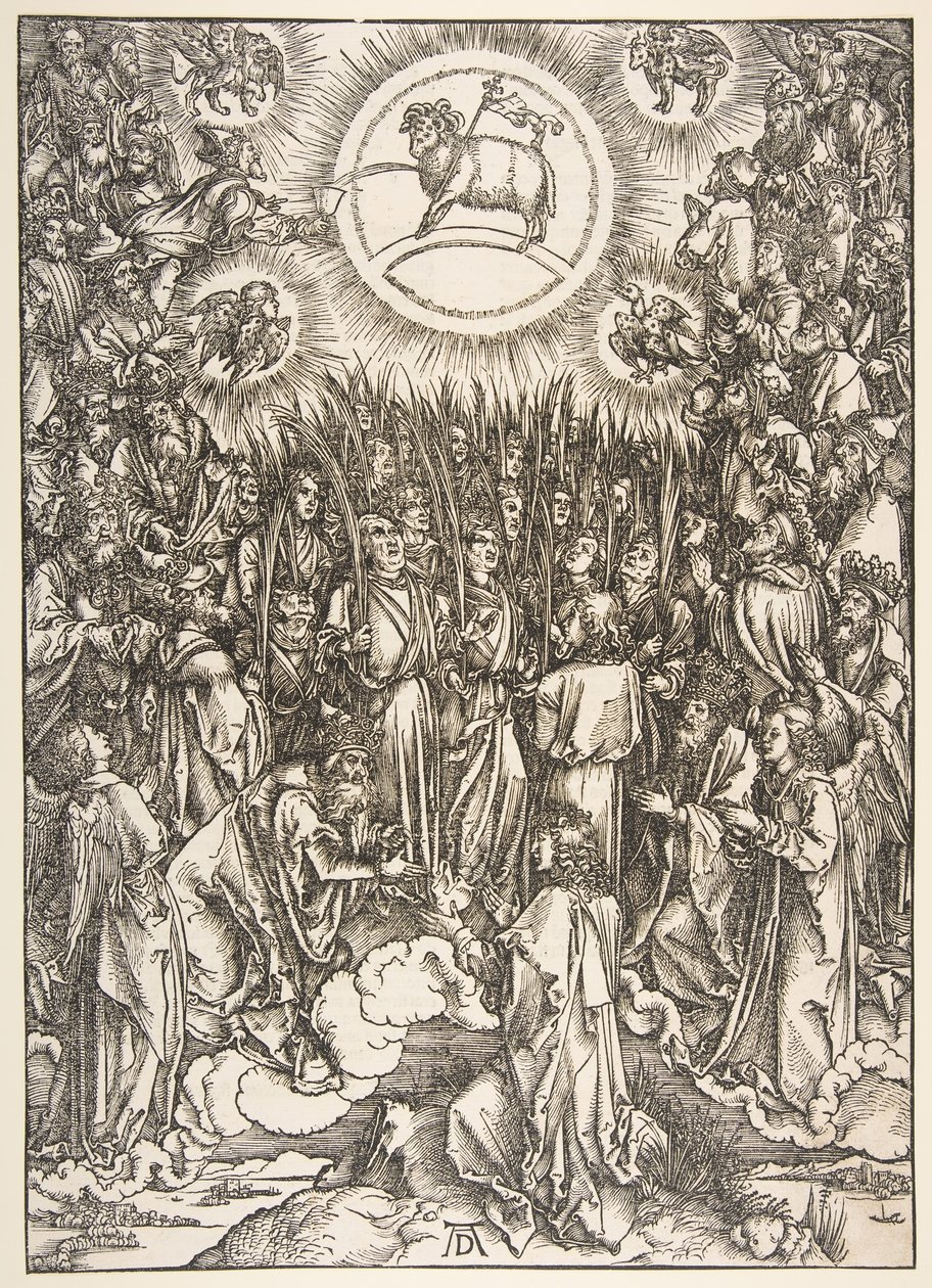 Adoracja Baranka, z serii Apocalypse.n.d. autorstwa Albrecht Dürer