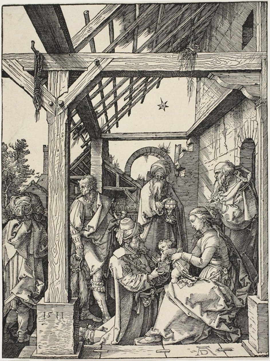 Pokłon Trzech Króli autorstwa Albrecht Dürer