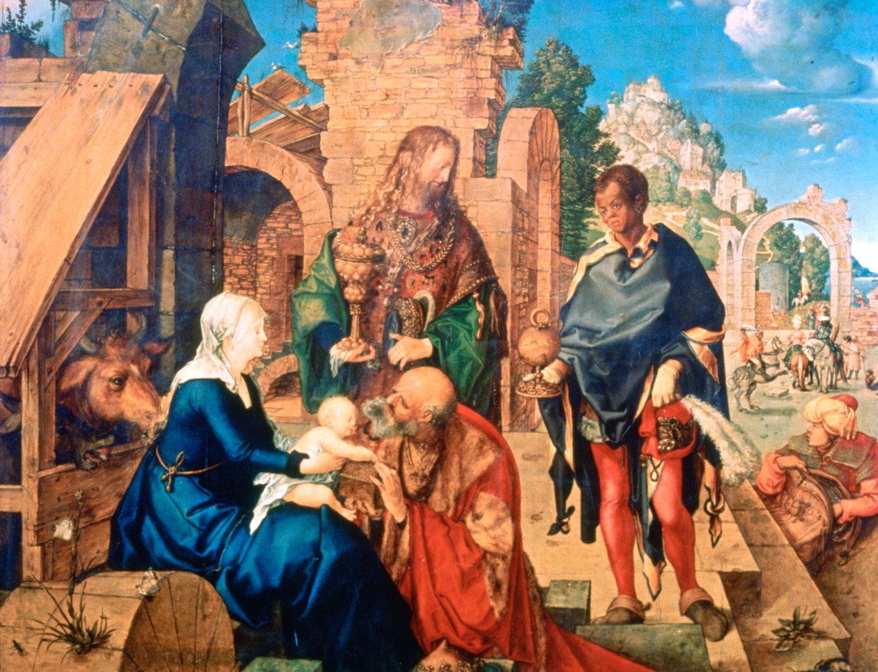 Pokłon Trzech Króli, 1504 autorstwa Albrecht Dürer
