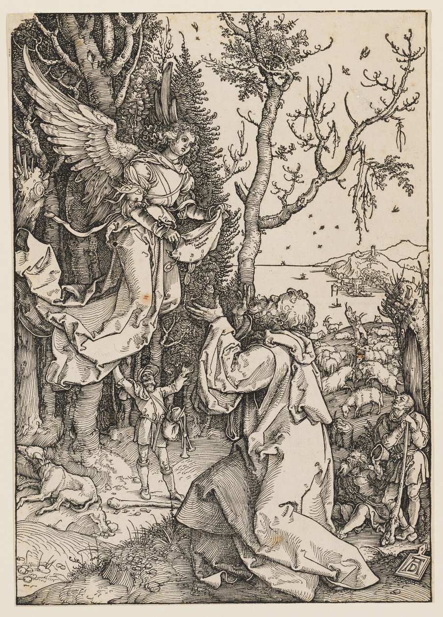 Anioł ukazuje się Joachimowi autorstwa Albrecht Dürer