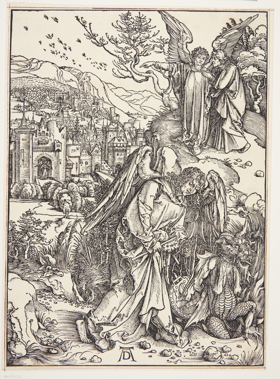 Anioł ukazujący św. Janowi Nową Jerozolimę autorstwa Albrecht Dürer