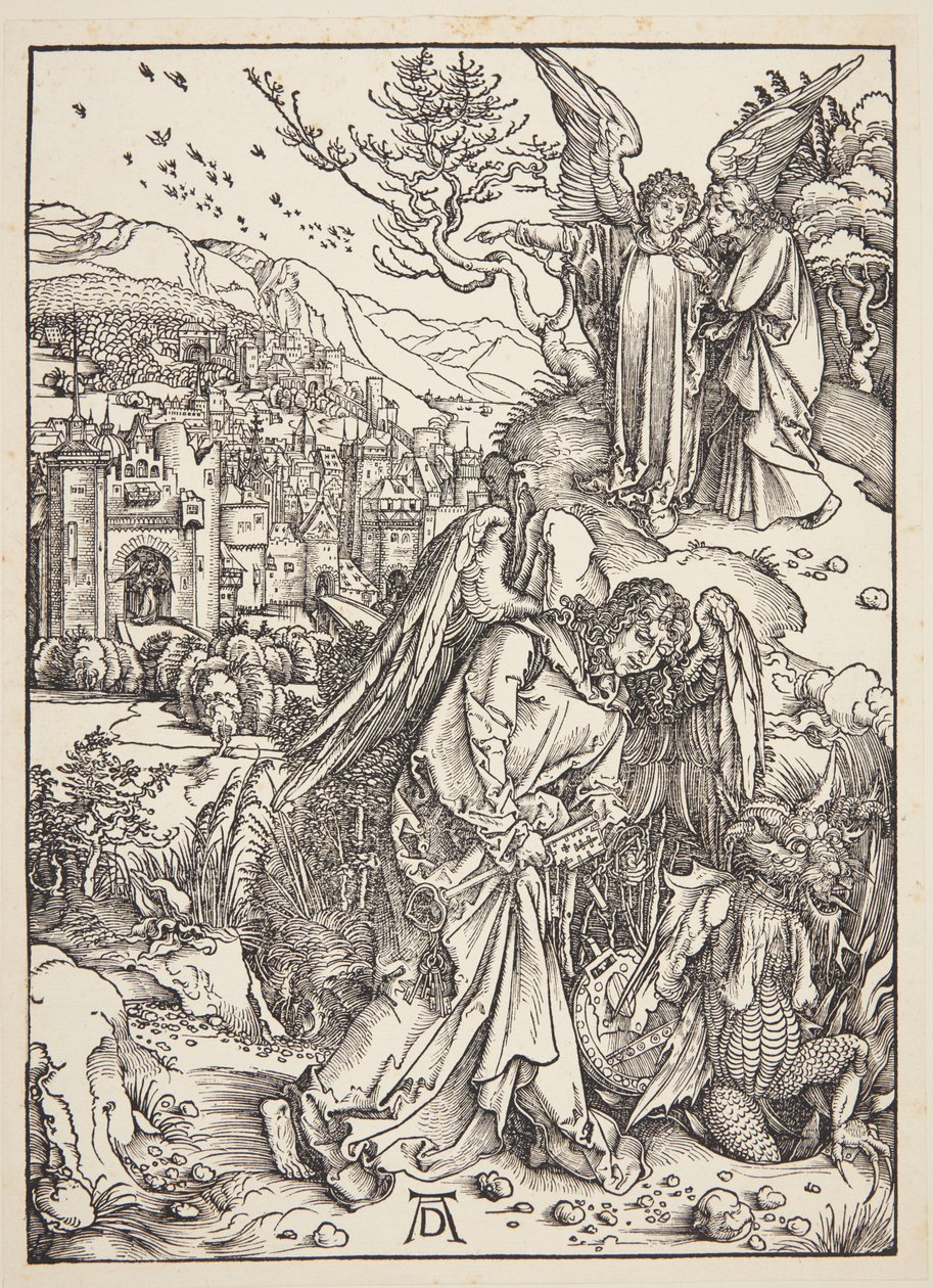 Anioł ukazujący św. Janowi Nową Jerozolimę autorstwa Albrecht Dürer