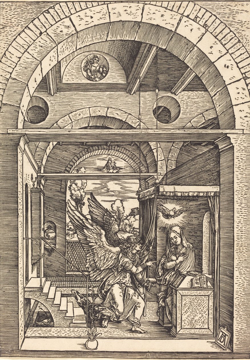 Zwiastowanie, c. 15021504. autorstwa Albrecht Dürer