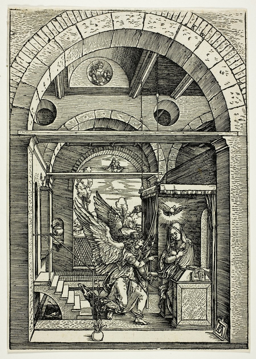 Zwiastowanie, z Życia Dziewicy autorstwa Albrecht Dürer