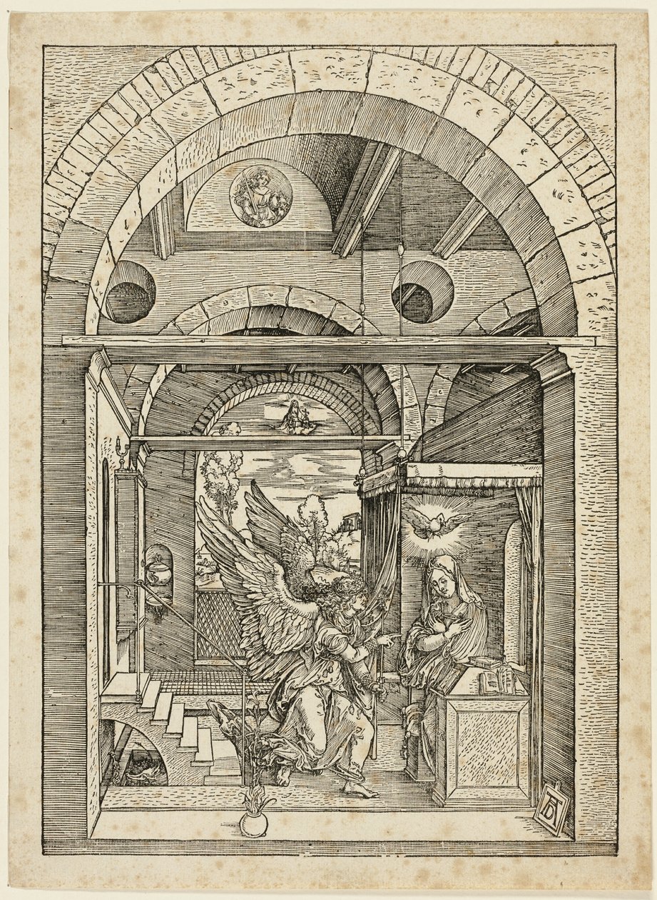 Zwiastowanie, z Życia Dziewicy autorstwa Albrecht Dürer