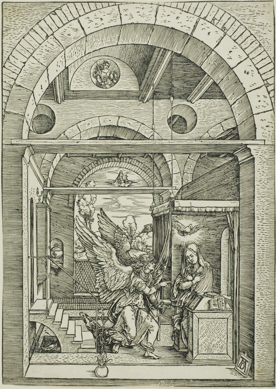 Zwiastowanie, z Życia Dziewicy autorstwa Albrecht Dürer