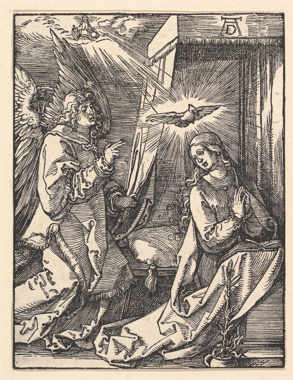 Zwiastowanie, z „Małej Pasji” autorstwa Albrecht Dürer