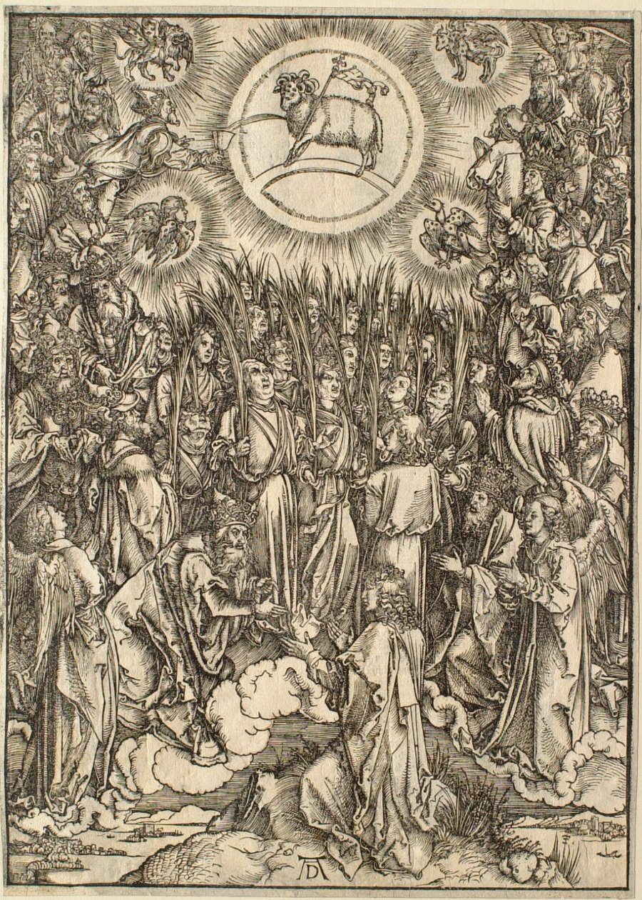 Apokalipsa: Adoracja Baranka autorstwa Albrecht Dürer