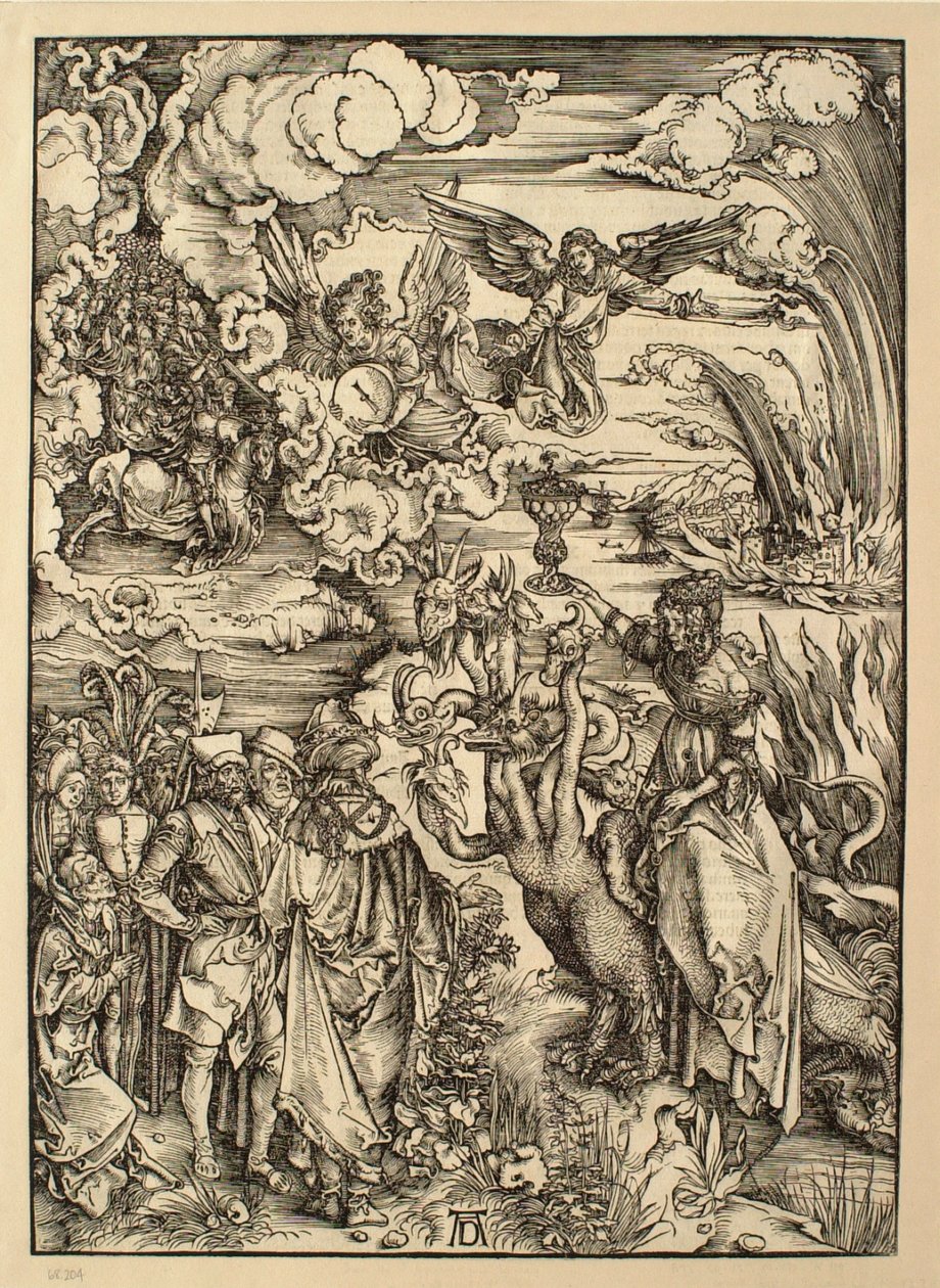 Apokalipsa: Nierządnica Babilońska autorstwa Albrecht Dürer