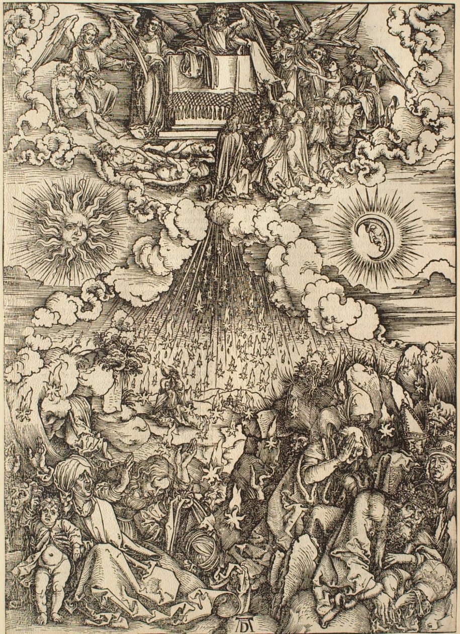 Apokalipsa: Otwarcie piątej i szóstej pieczęci autorstwa Albrecht Dürer