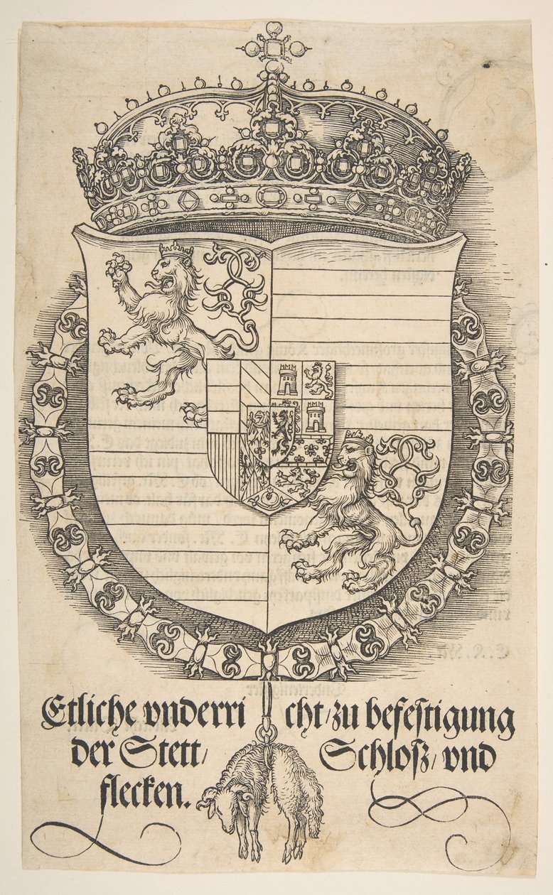 Ramiona Ferdynanda I, króla Węgier i Czech.n.d. autorstwa Albrecht Dürer