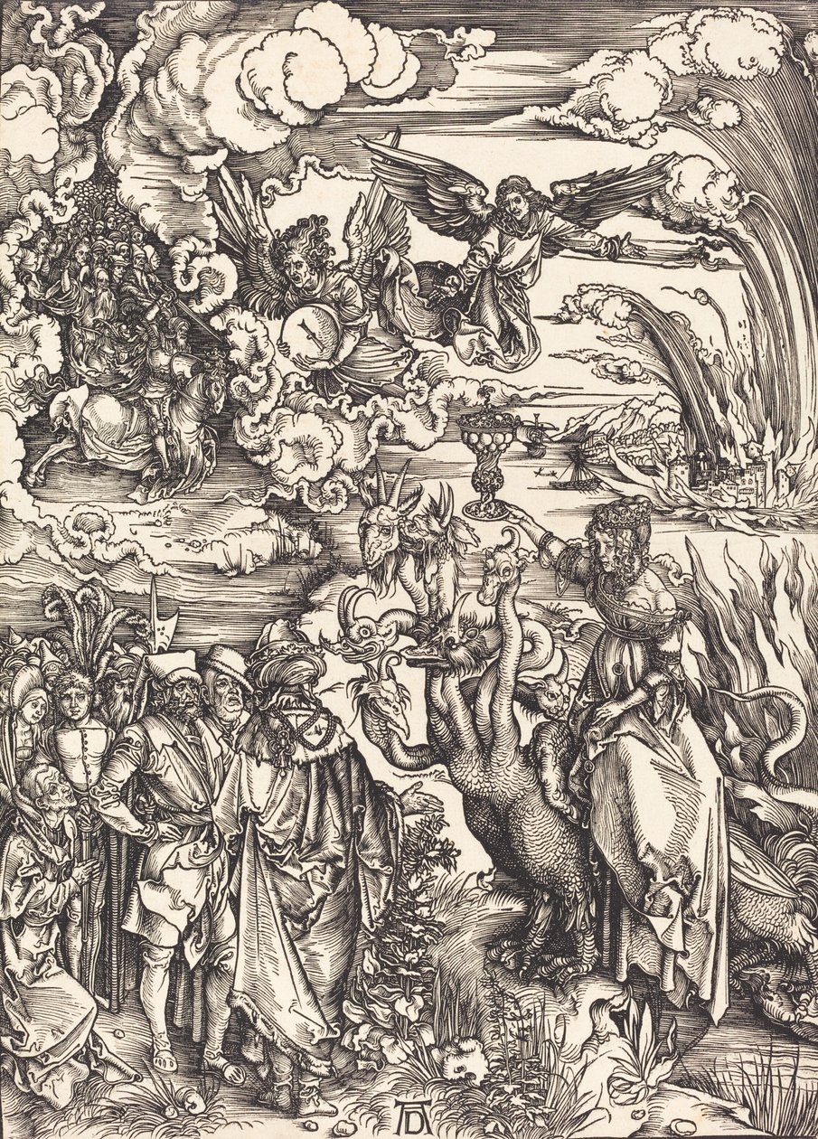 Babilońska nierządnica, prawdopodobnie ok. 14961498. autorstwa Albrecht Dürer