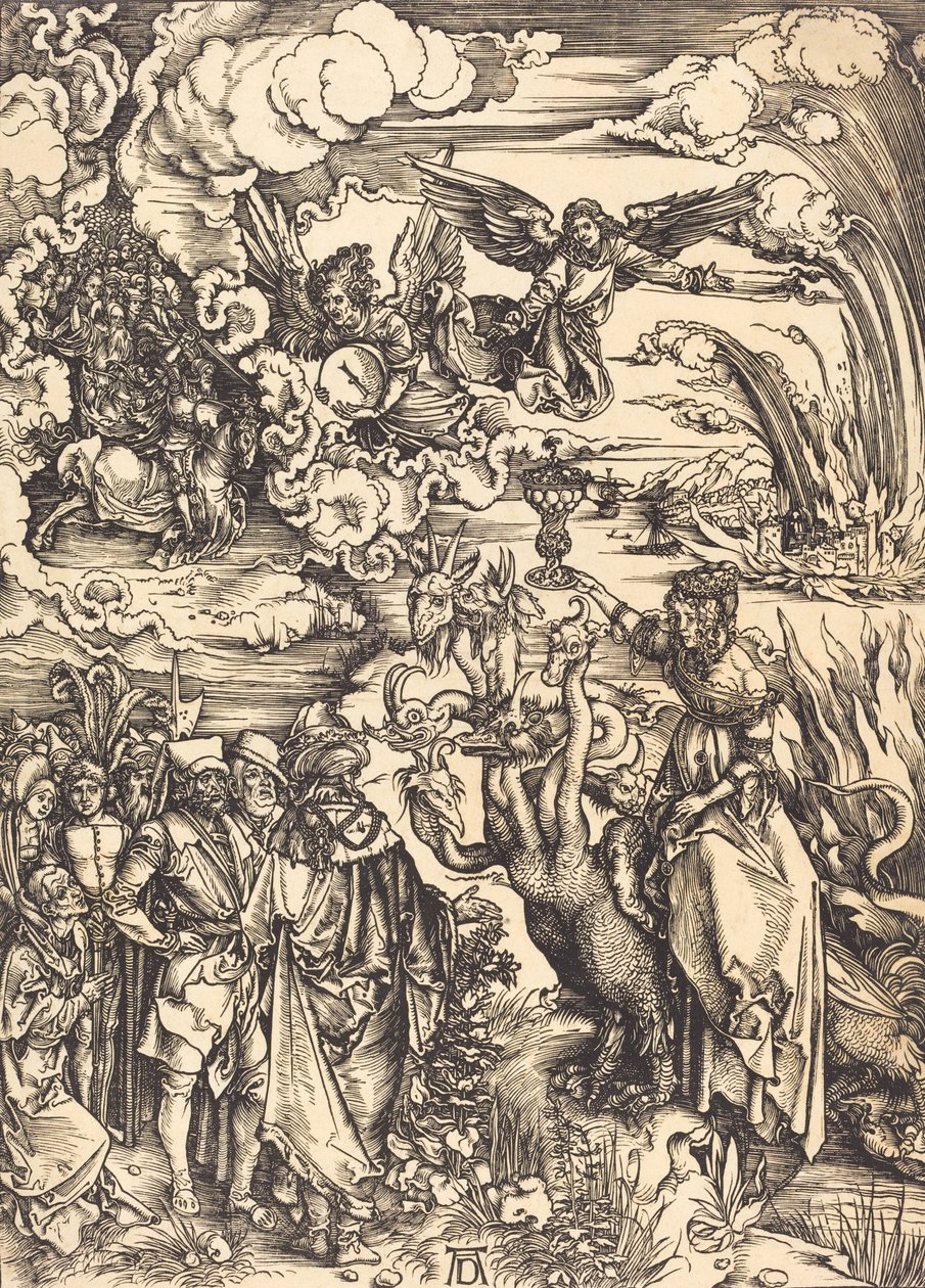 Babilońska nierządnica, prawdopodobnie ok. 14961498. autorstwa Albrecht Dürer