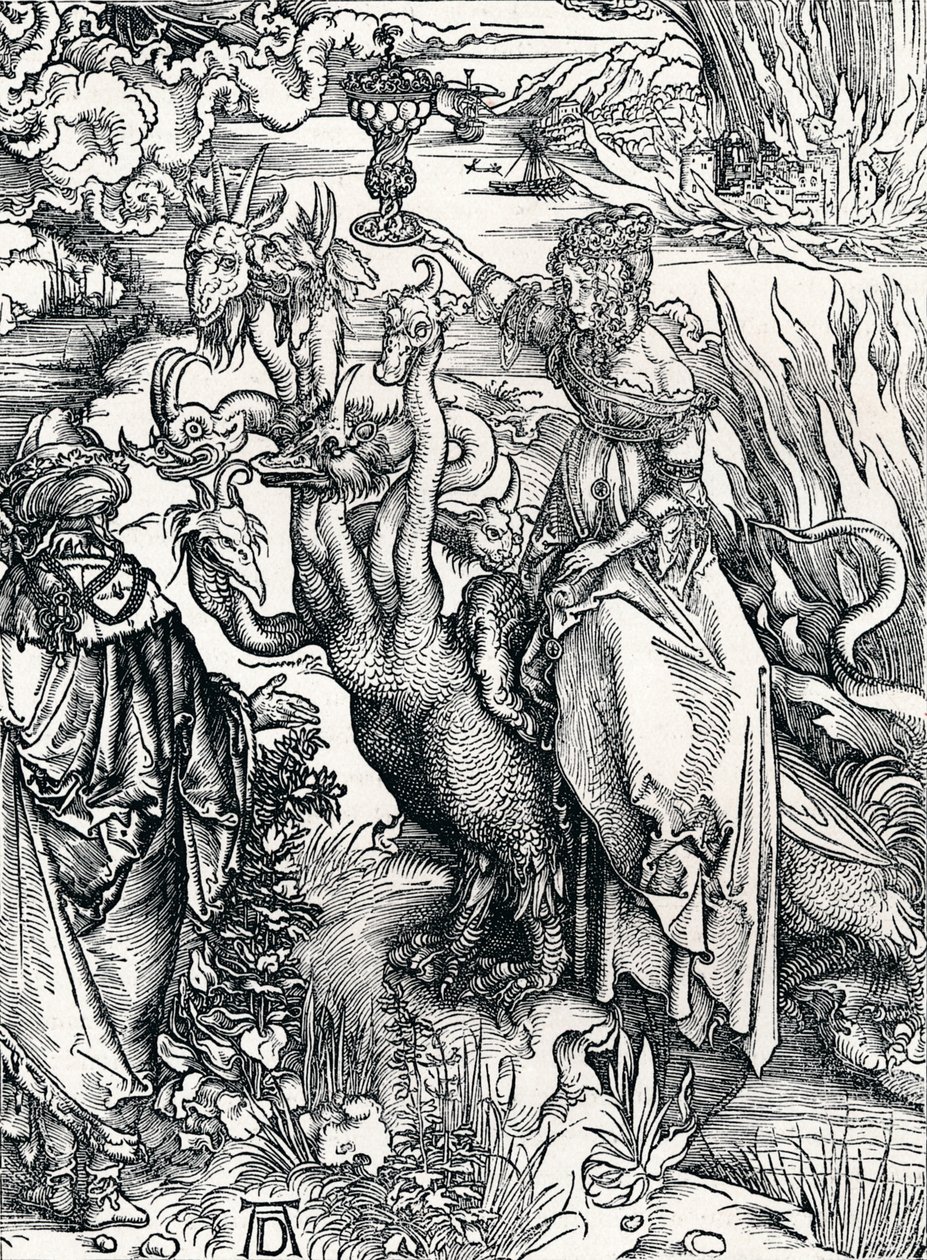Babilońska dziwka, 1498, 1906 autorstwa Albrecht Dürer