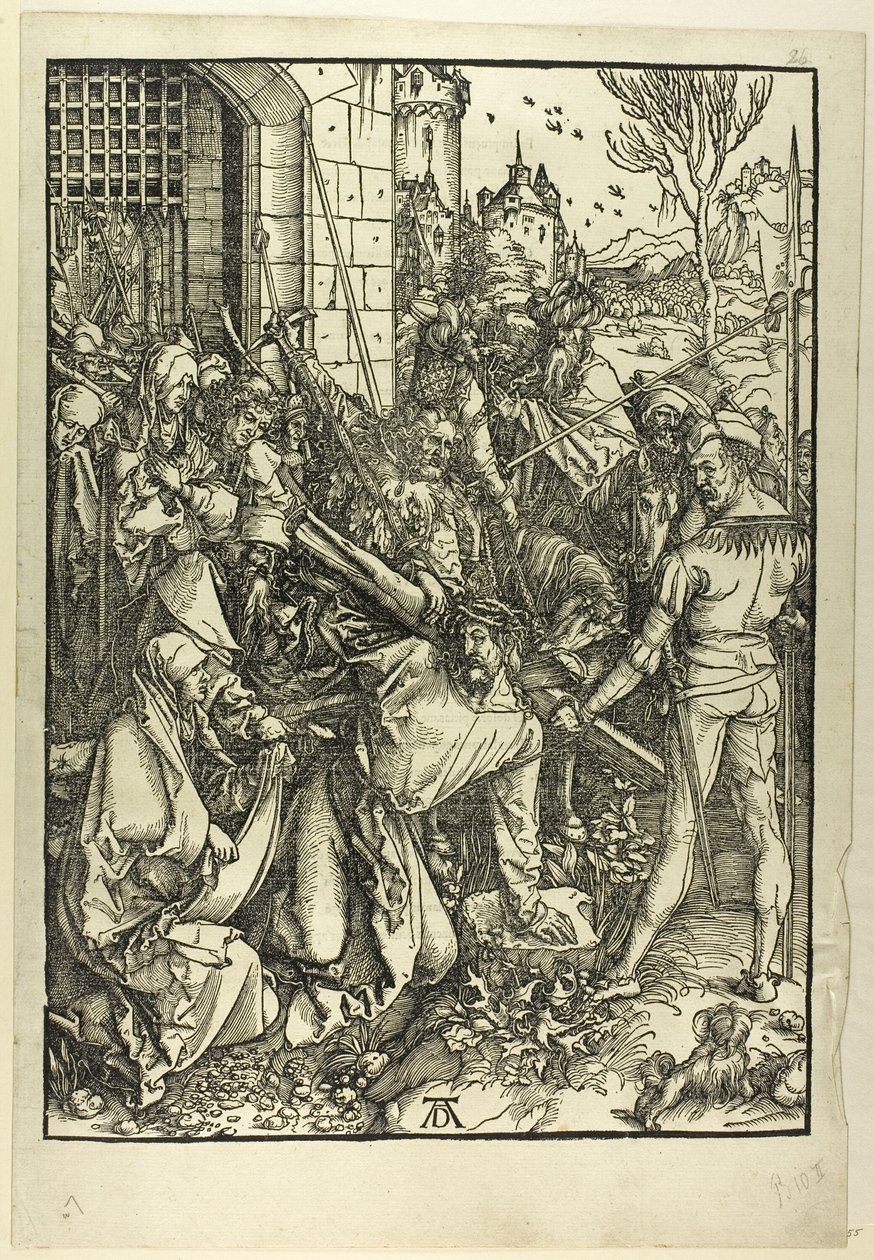 Niesienie krzyża, z Wielkiej Męki autorstwa Albrecht Dürer