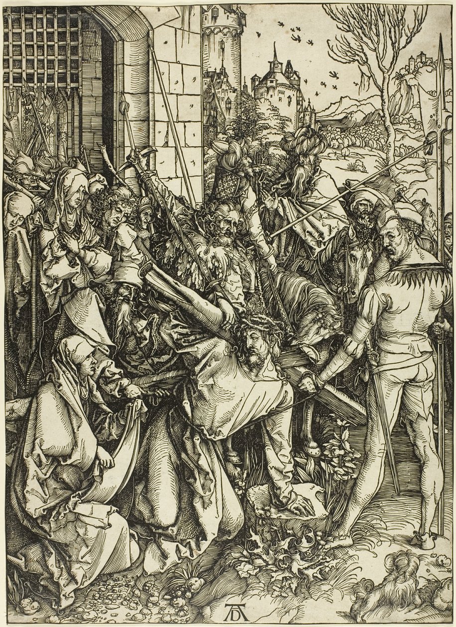 Niesienie krzyża, z Wielkiej Męki autorstwa Albrecht Dürer