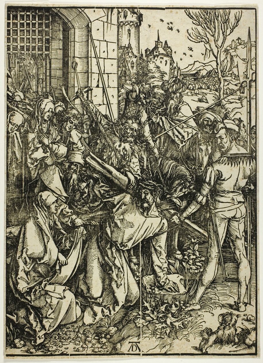 Niesienie krzyża, z Wielkiej Męki autorstwa Albrecht Dürer